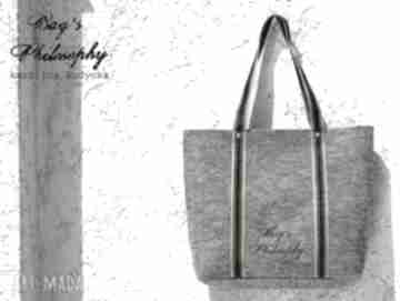 Shopper bag torebki bags philosophy torba, filc, filcowa