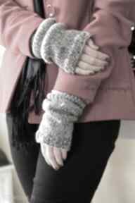 Melanżowe rękawki rękawiczki mondu - mitenki, płaszcz, dziergane