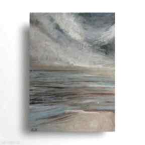 Morze rysunek pastelami olejnymi A5 paulina lebida, pastele