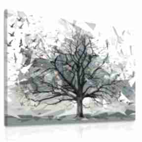 do salonu drukowany na płótnie życia 80x60cm 02432 ludesign gallery obraz, origami ptaki drzewo