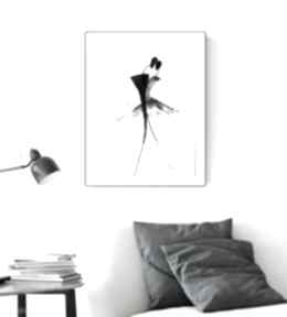 Grafika 30x40 cm wykonana ręcznie, abstrakcja, elegancki minimalizm, obraz do salonu