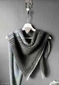 Asymetryczna z alpaki dodatki the wool art chusta, na drutach, duża szal, prezent