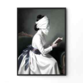 Plakat zakazane treści - format A4 kobieta książka portret hogstudio
