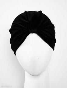 Welurowy turban ozdoby do włosów