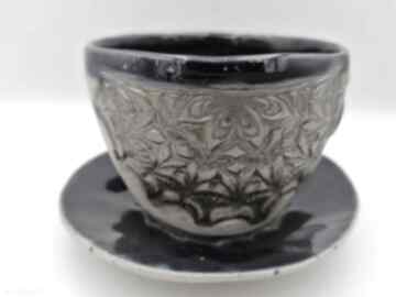 Mini komplet "mandala w kobalcie" 1 ceramika eva art rękodzieło, filiżanka z gliny, do kawy