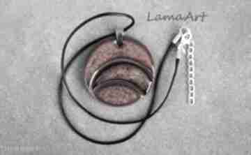 okrągły wisiorki lama art zawieszka, ceramiczna, biżuteria