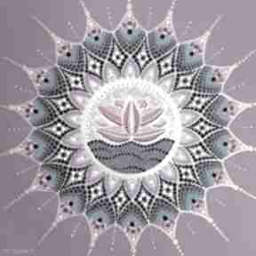 Mandala obraz malowany indywidualnie art of soul intencyjna, akrylowy, dotpainting, recznie