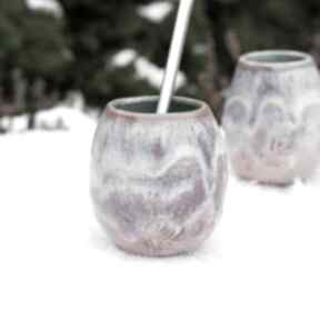 Ceramiczne naczynie do lodowy róż handmade - ok 230 ml ceramika azul horse na prezent, matero