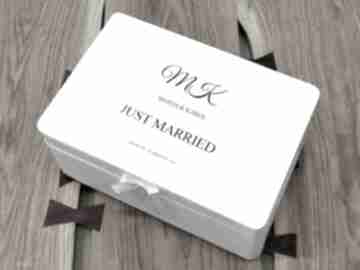 Ślubne pudełko koperty personalizowane kopertówka kuferek