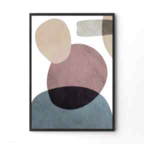 Plakat kolorowa abstrakcja - format A4 plakaty hogstudio, do salonu, wnętrza