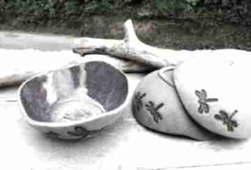 Miseczki ceramiczne c243 ceramika shiraja, ważka, miska, kamionka, komplet