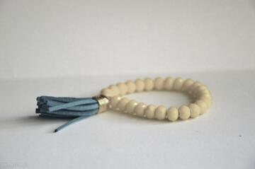 Żółte kryształy z chwostem bracelet by sis chwost, nowość, prezent