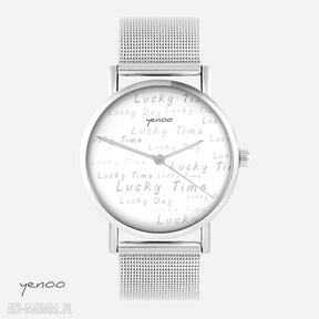 Zegarek, day metalowy zegarki yenoo bransoletka, lucky, klasyczny, unikatowy, prezent