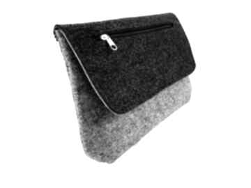 Anthracite clutch aneta pruchnik filc, kopertówka