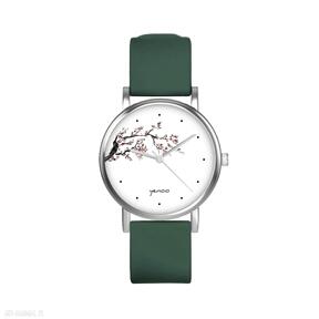 Zegarek - silikonowy pasek, japonia, kwiat wiśni, dla niej, prezent zegarki