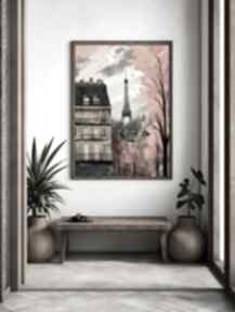 Plakat jesień w paryżu v2 - format 61x91 cm plakaty hogstudio, do salonu, sztuka, paryż