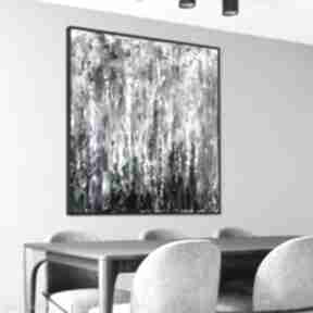 90x90 by ferens niebieski obraz, nowoczesna abstrakcja - ciemna modny płótnie