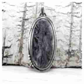 Czaroit w srebrze - wisior 1611a chile art i srebro, w czaroitem