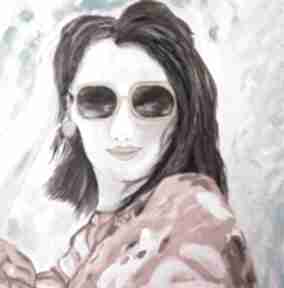 Obraz akrylowy ręcznie malowany na płotnie, " harvest" ewa mościszko kobieta, portret