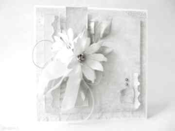 Krem i biel scrapbooking kartki marbella życzenia, ślub, rocznica, podziękowania