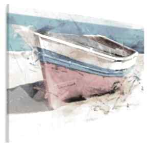 Obraz na płótnie - łódź morze pejzaż krajobraz 120x80 cm 92001 vaku dsgn, tradycyjny