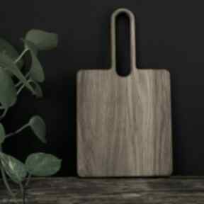 Mała do i serwowania dom messto made by wood krojenia, minimalistyczna deska, z uchwytem