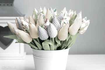 Pod choinkę prezent! Tulipany bawełniane 12 sztuk dekoracje art shop lala kwiaty
