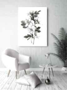 Obraz drukowany na płótnie białe 50x70cm 03155 ludesign gallery kwiaty, delikatne akwarelowe