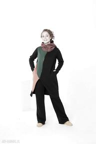 Kolorowy płaszczyk bawełniany, indywidualne zamówienie płaszcze navaho clothing damski, długa