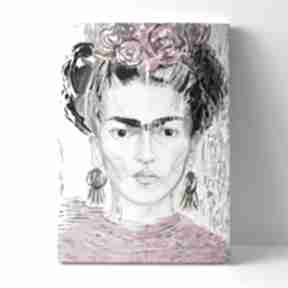 Obraz - wydruk 60x90 cm gabriela krawczyk, na płótnie, frida, kahlo, portret