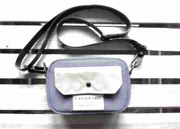Chabrowa mini torebka na ramię catoo accessories telefon, sportowa, mała saszetka, prezent