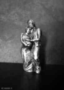 z rodzina, srebrna, wys 10,3 cm dekoracje justyna jaszke miłość, rzeźba, figurka z gipsu