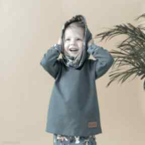 Bluza dla dziecka z komino kapturem leśni przyjaciele 80 86, 92 98, 104 110 mamaiti z kominem