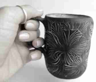 Kubek "tajemnica" 2 ceramika eva art rękodzieło, z gliny, ręcznie zrobiony, użytkowa, pomysł