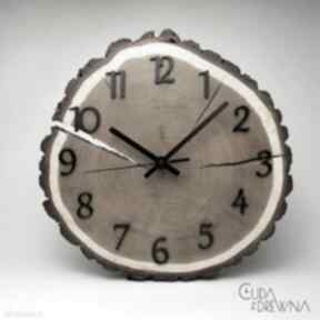 Drewniany z - 30 cm zegary cuda zegar, z plastra drewna, dębowy
