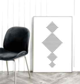 spirala 30x40 cm hogstudio plakat, plakaty, geometryczne czarno biały modne na prezent