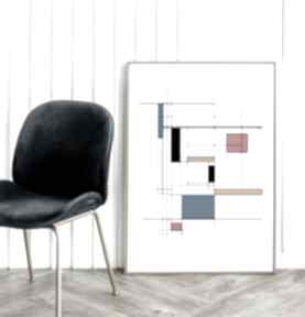 Plakat mondrian - format 50x70 cm plakaty hogstudio, piet sztuka, desenio, kasia tusk