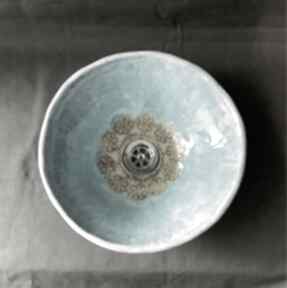 Ceramiczna umywalka blue sky ceramika ceramystiq studio użytkowa, ręcznie robiona, z gliny