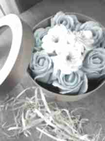 Box flowers with soap valentines days super prezent urodziny