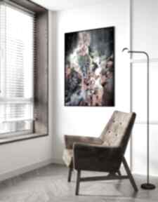 Plakat w czarnej ramie abstrakcja - format 50x70 cm hogstudio