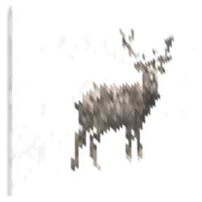 Obraz na płótnie - jeleń abstrakcja 120x80 cm 45701 vaku dsgn, zwierzę, wzór, nowoczesny