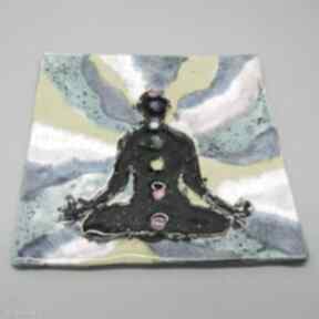 ii - energia życia podstawka lub ścienna ceramika santin dekoracja, joga, medytacja, prezent