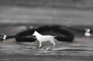 Biały owczarek szwajcarski - bransoletka, srebro pr 925 pasją i pędzlem pies, zwierzęta