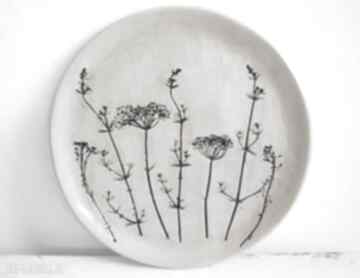 Patera ceramiczna z roślinkami ceramika ana talerz, dekoracyjny, ozdobny, roślinny