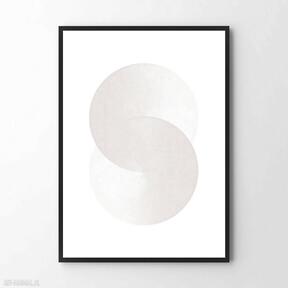 Plakat obraz pink circle 61x91cm hogstudio, różowy