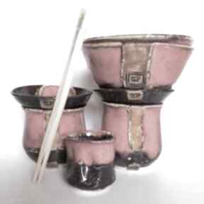 Azjatycka para - ceramiczny zestaw dla dwóch osób ceramika malgorzata wosik, komplet, kuchnia