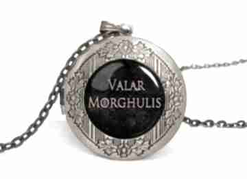 Valar morghulis - sekretnik z łańcuszkiem naszyjniki eggin egg, gra, tron, napisem