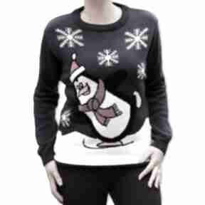 upominki? Sweter świąteczny unisex - pingwinek S, L, XL swetry morago prezent, upominek