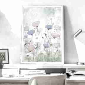 Oryginalna A4 maki małgorzata domańska obraz, ilustracja, akwarele, kwiat