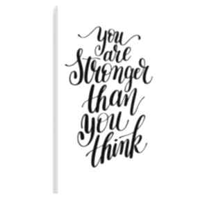 na płótnie - you are stronger than think 50x70 cm 56852 vaku dsgn napis, typografia, motywacja